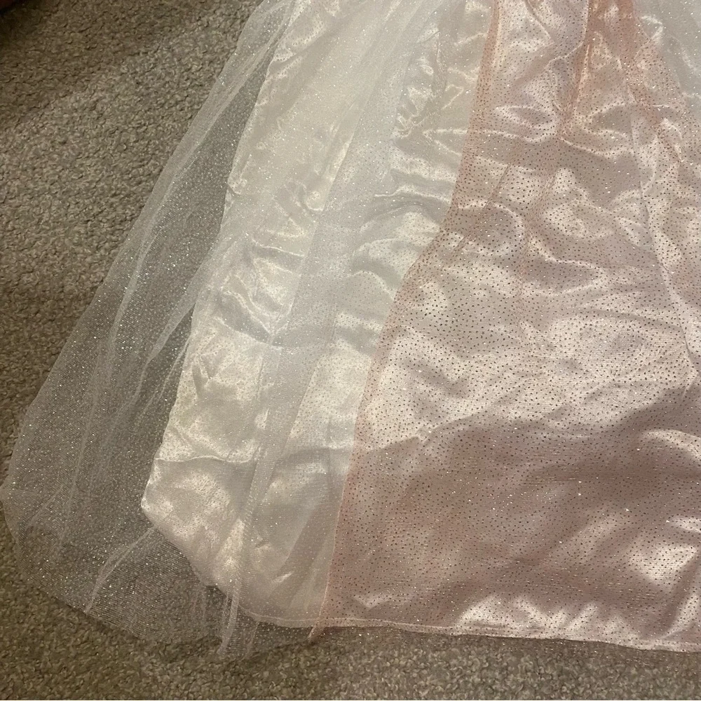 Disney Rapunzel Wedding Dress NEW Medium 8-10 White Gold Tulle Play Bride